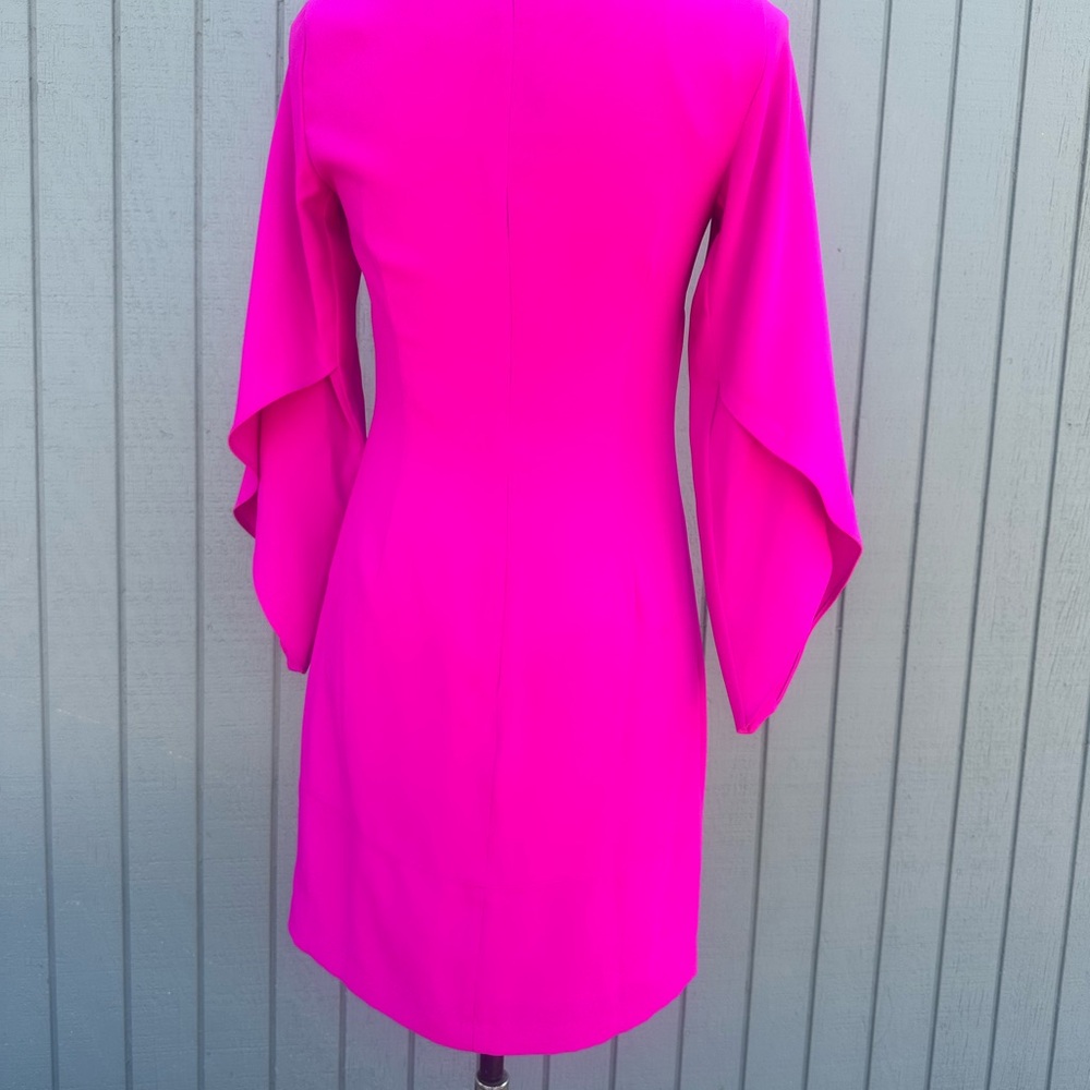 Laundry By Shelli Segal Pink Sheath Dress with Bell Sleeves - Picture 11 of 14